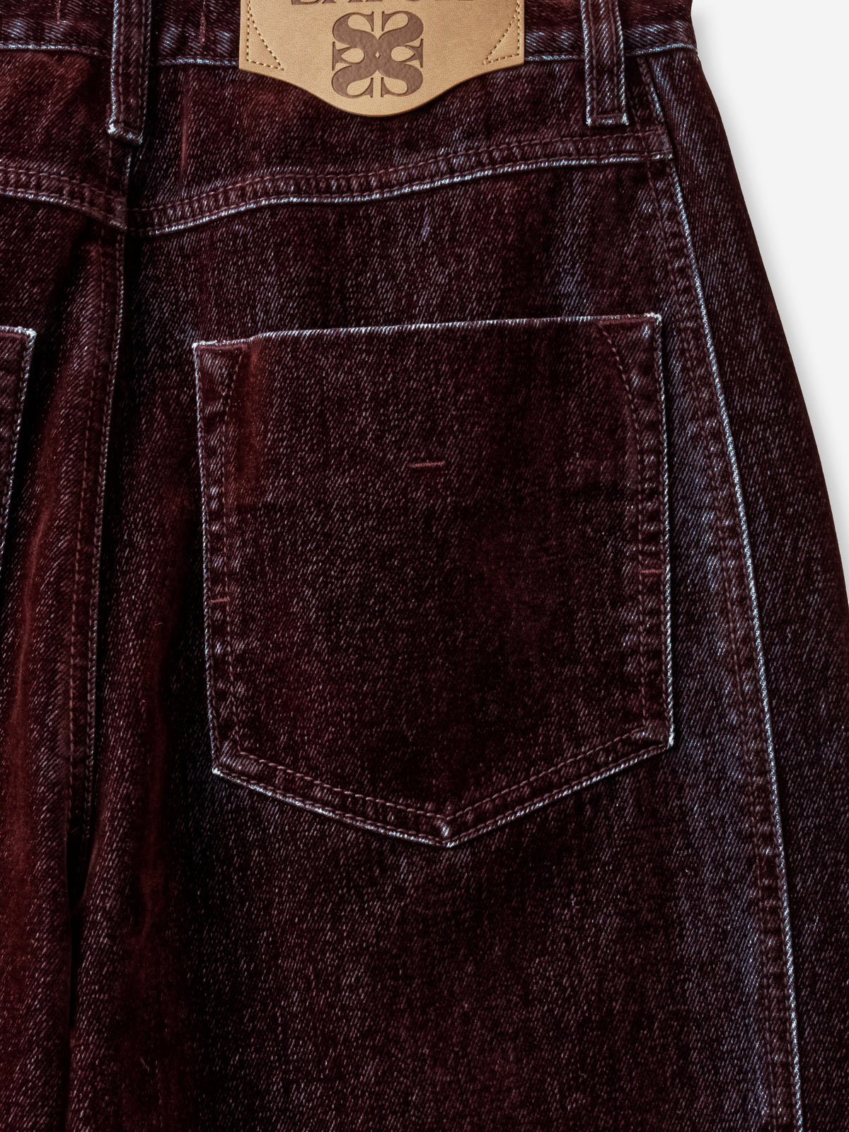 (W) Loose Fit Flocking Denim Pants
