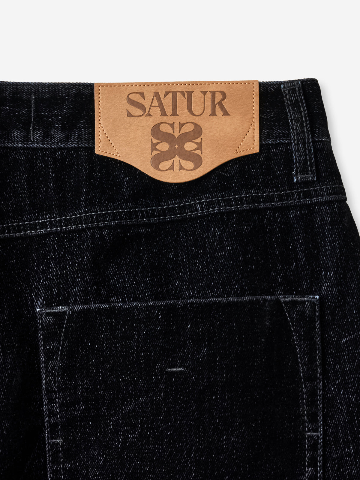 (M) Loose Fit Flocking Denim Pants