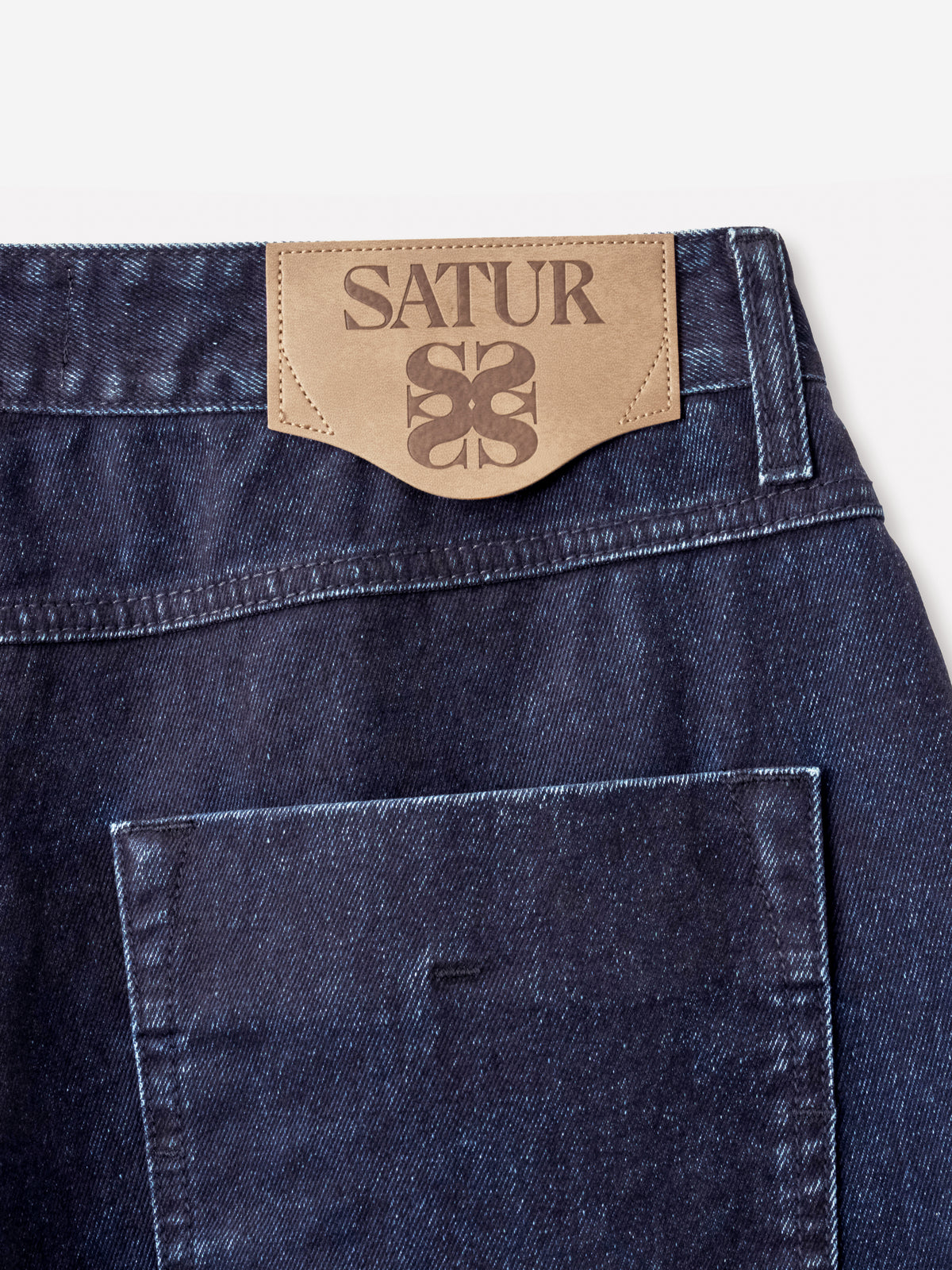 (M) Loose Fit Flocking Denim Pants