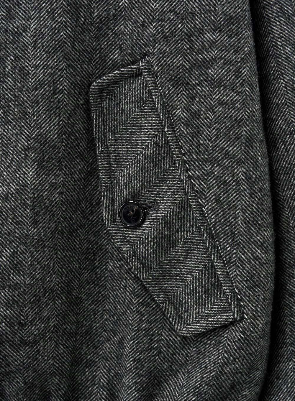 (M) Herringbone Wool Harrington Jacket