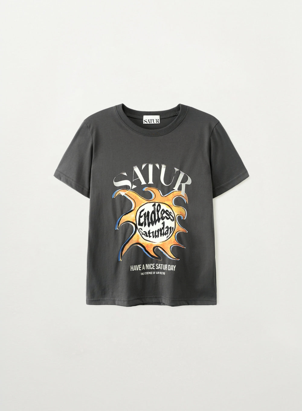 (W) Sun Retro Graphic T-Shirts