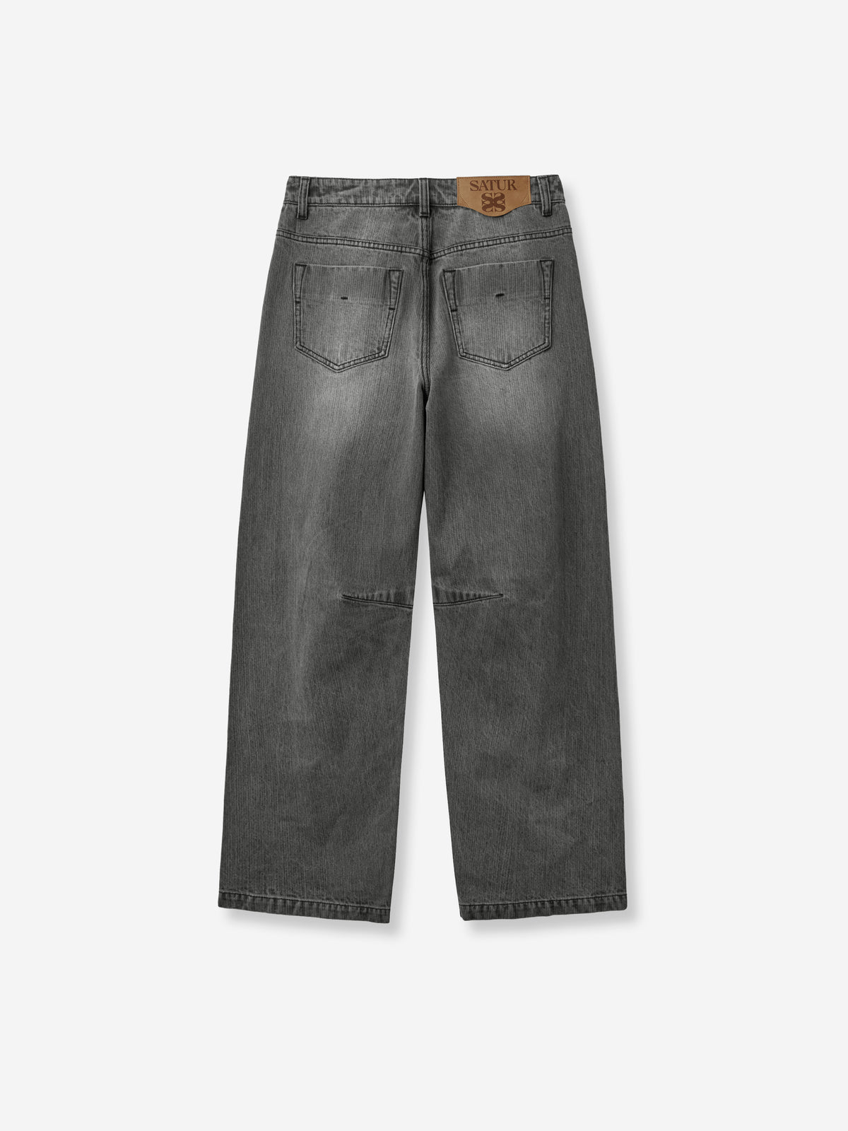 (W) Wide Fit Slub Denim Pants