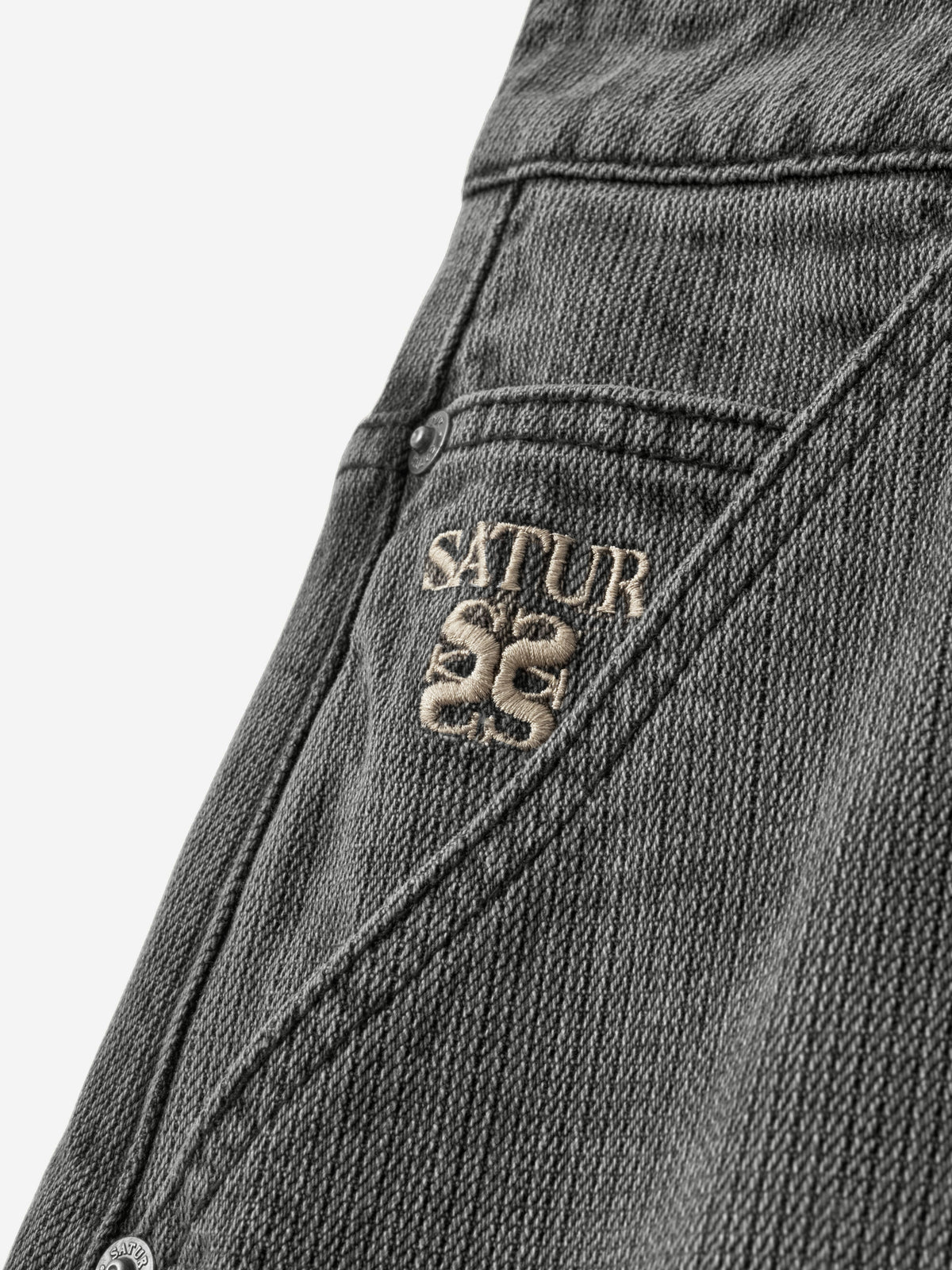 (M) Wide Fit Slub Denim Pants