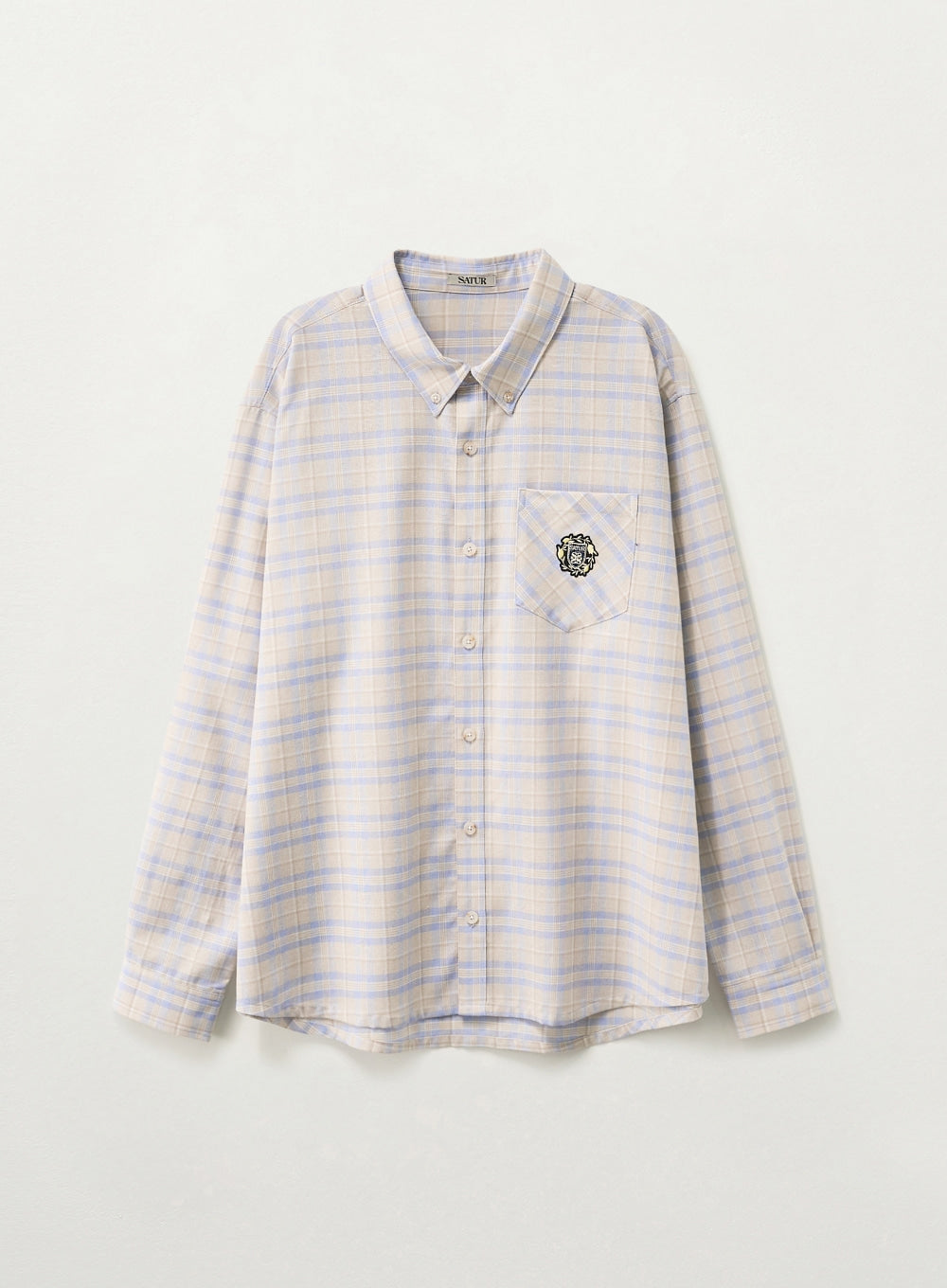 (M) Crest Logo Check Shirt