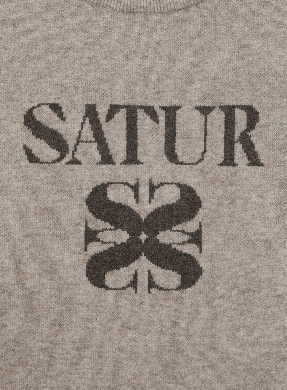 トップス SATUR Basic Logo Jacquard Crew Neck Knit SATUR 】Basic Logo Jacquard Crew Neck Knit (SATUR/ニット・セーター