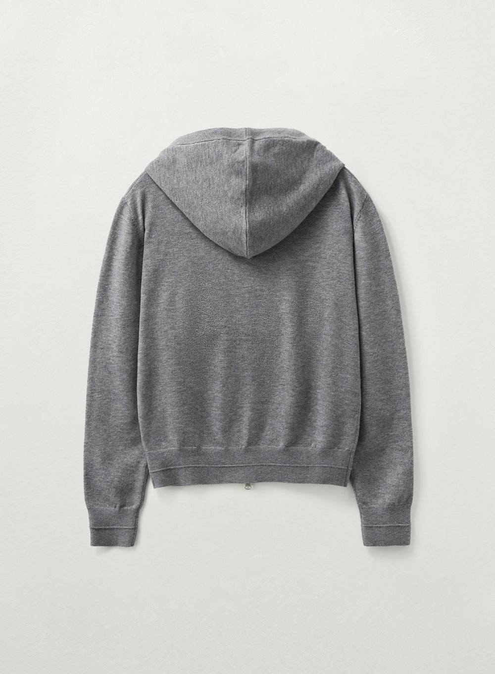W) Classic Knit Hood Zip-up