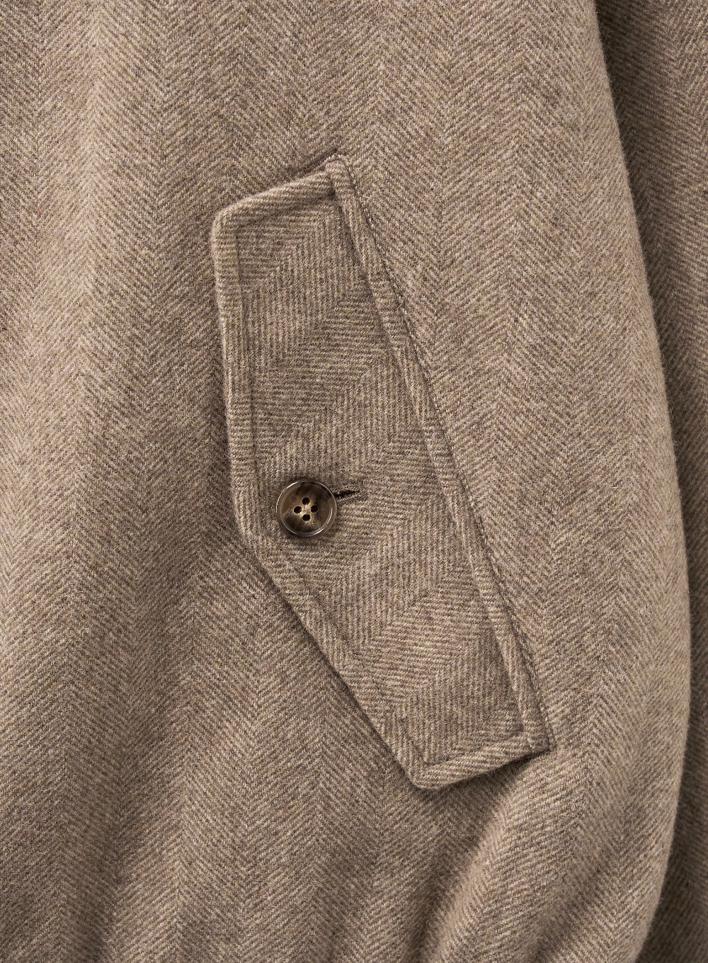 (M) Herringbone Wool Harrington Jacket