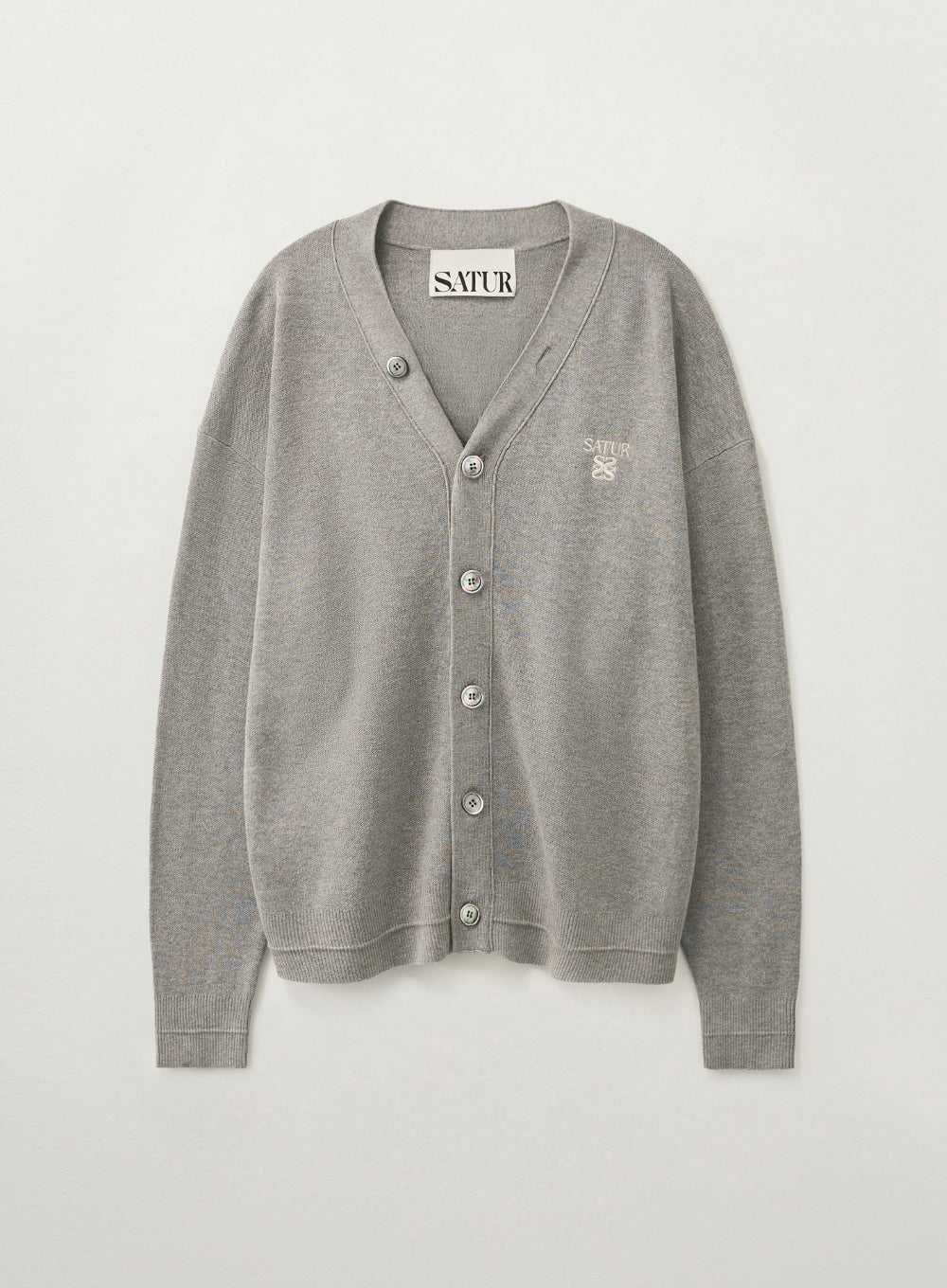 SATUR グレー フード付きカーディガン M) Essential Faro Cardigan