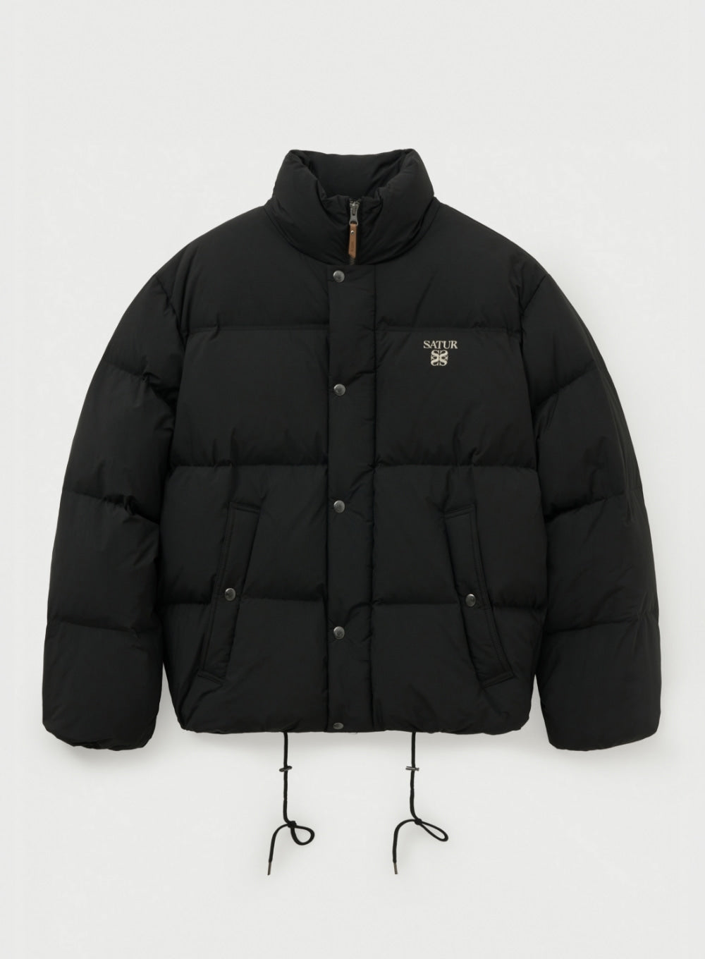 SATUR ブラック ダウンジャケット M) Essentials Puffer Down