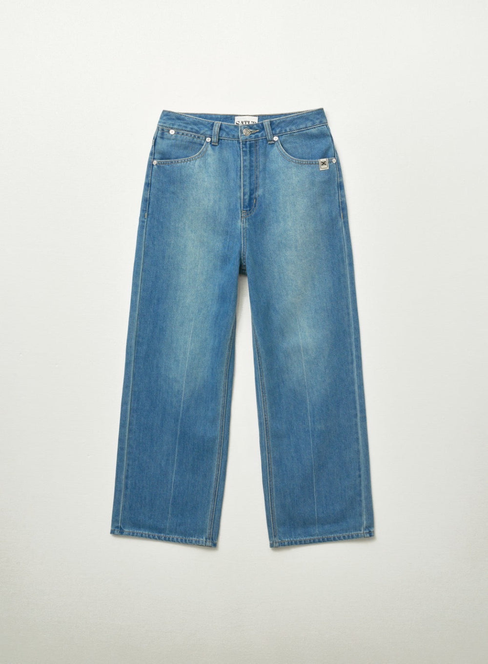 (W) Linen Relaxed Denim Pants