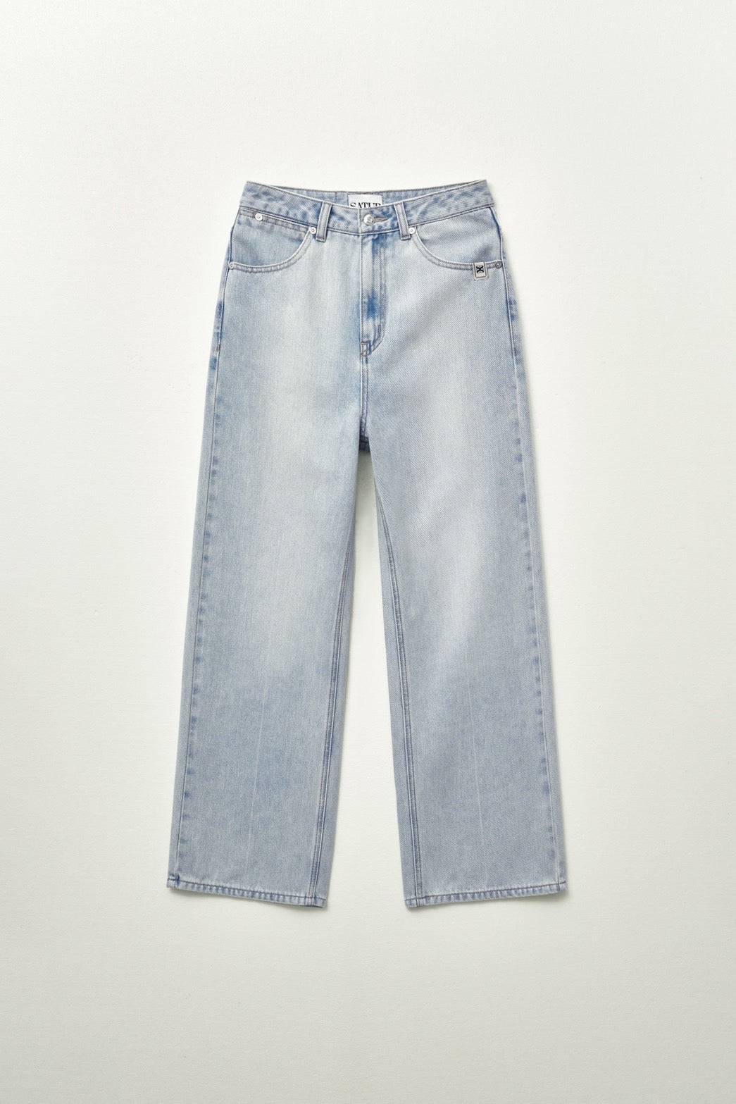 (W) Linen Relaxed Denim Pants