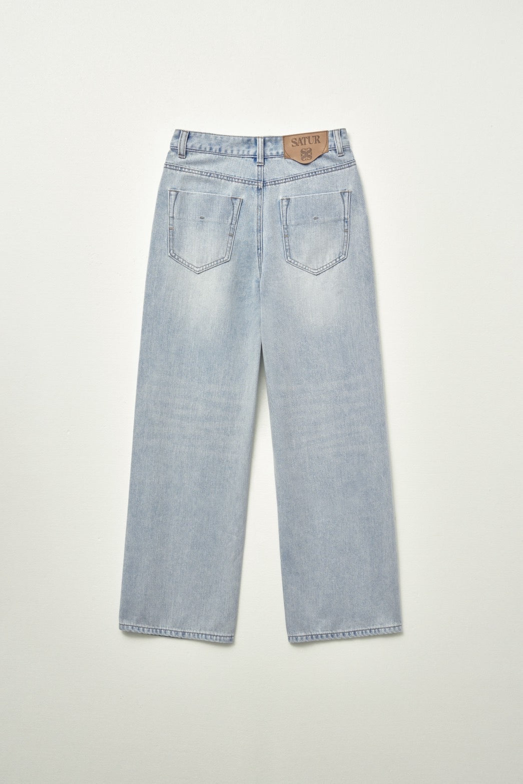 (W) Linen Relaxed Denim Pants