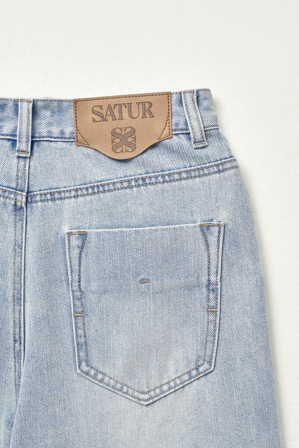 (W) Linen Relaxed Denim Pants