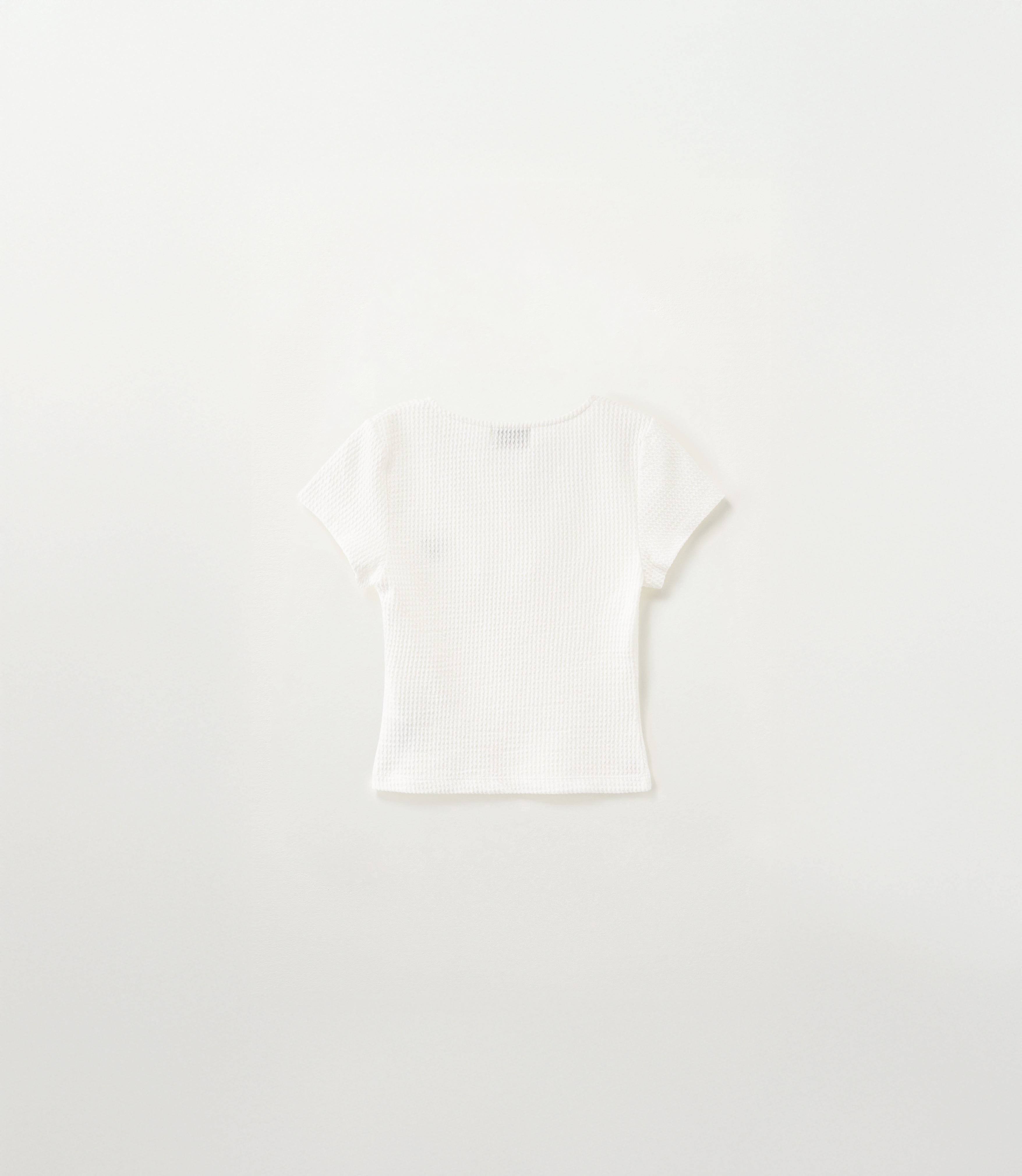 (W) Square Neck Crinkle T-shirt