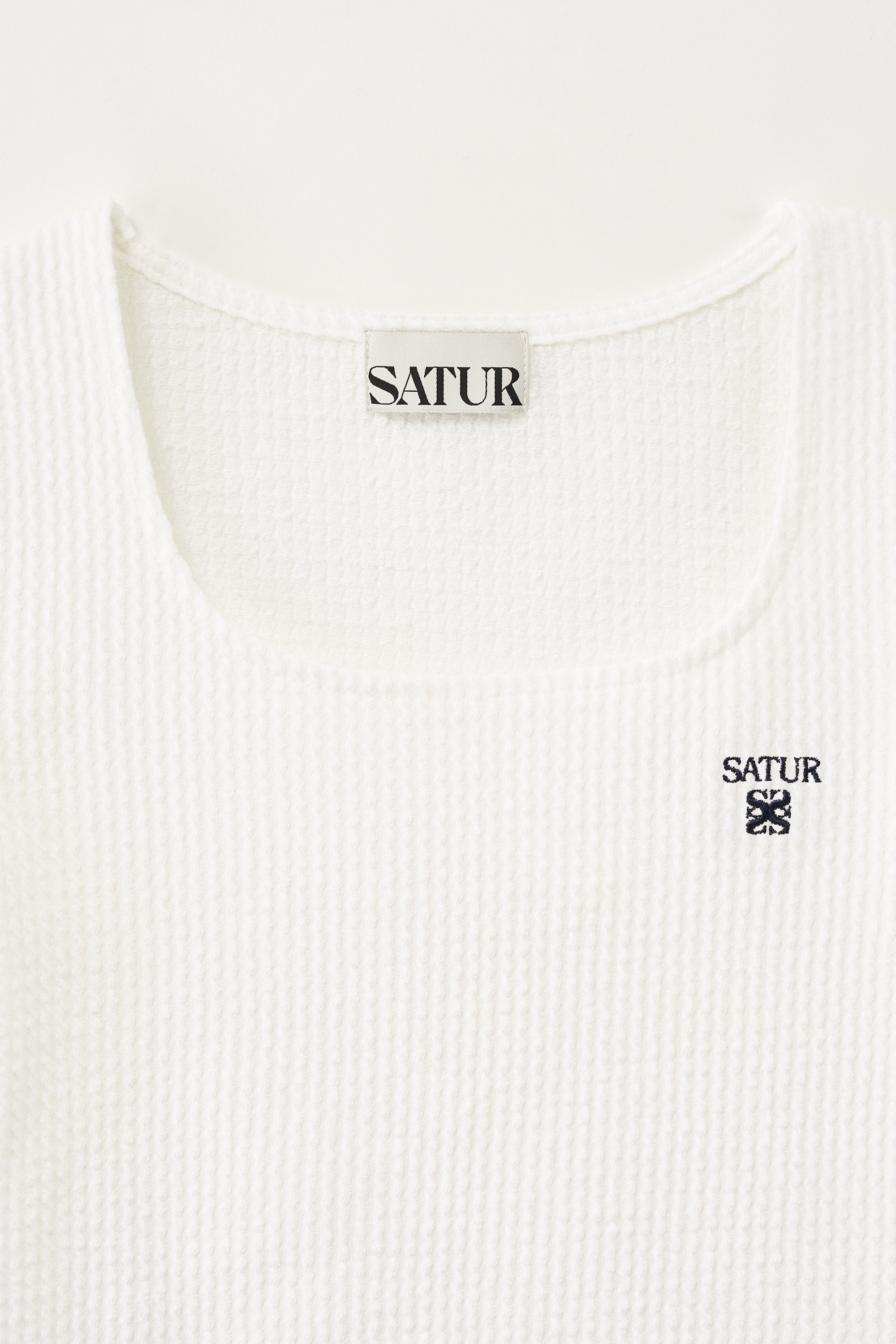 (W) Square Neck Crinkle T-shirt