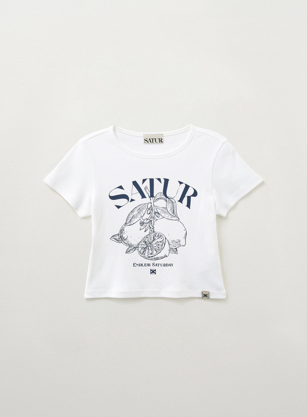 (W) Citron Crop Slim Fit T-shirts