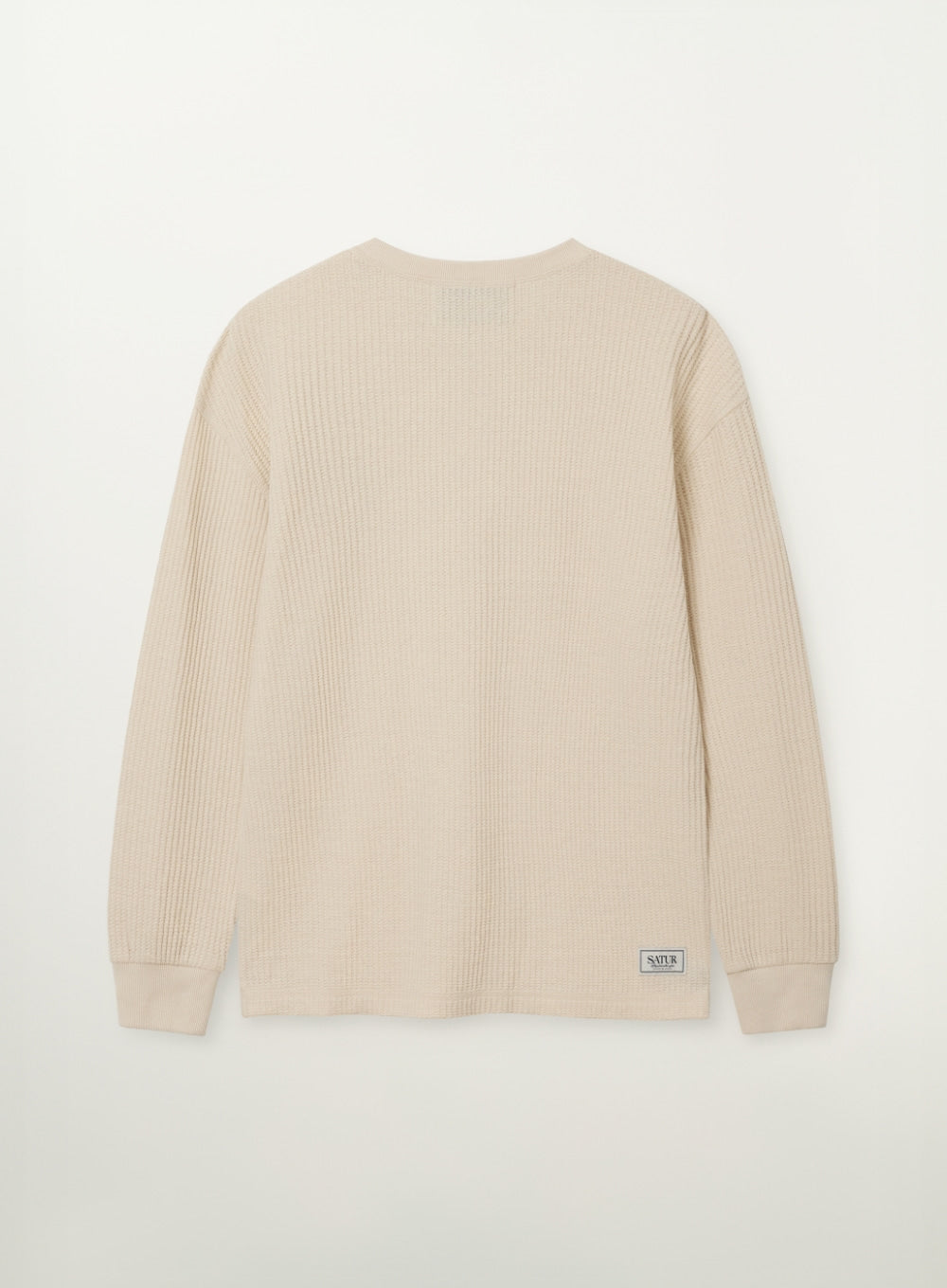 (U) Waffle Henley Neck Long Sleeve