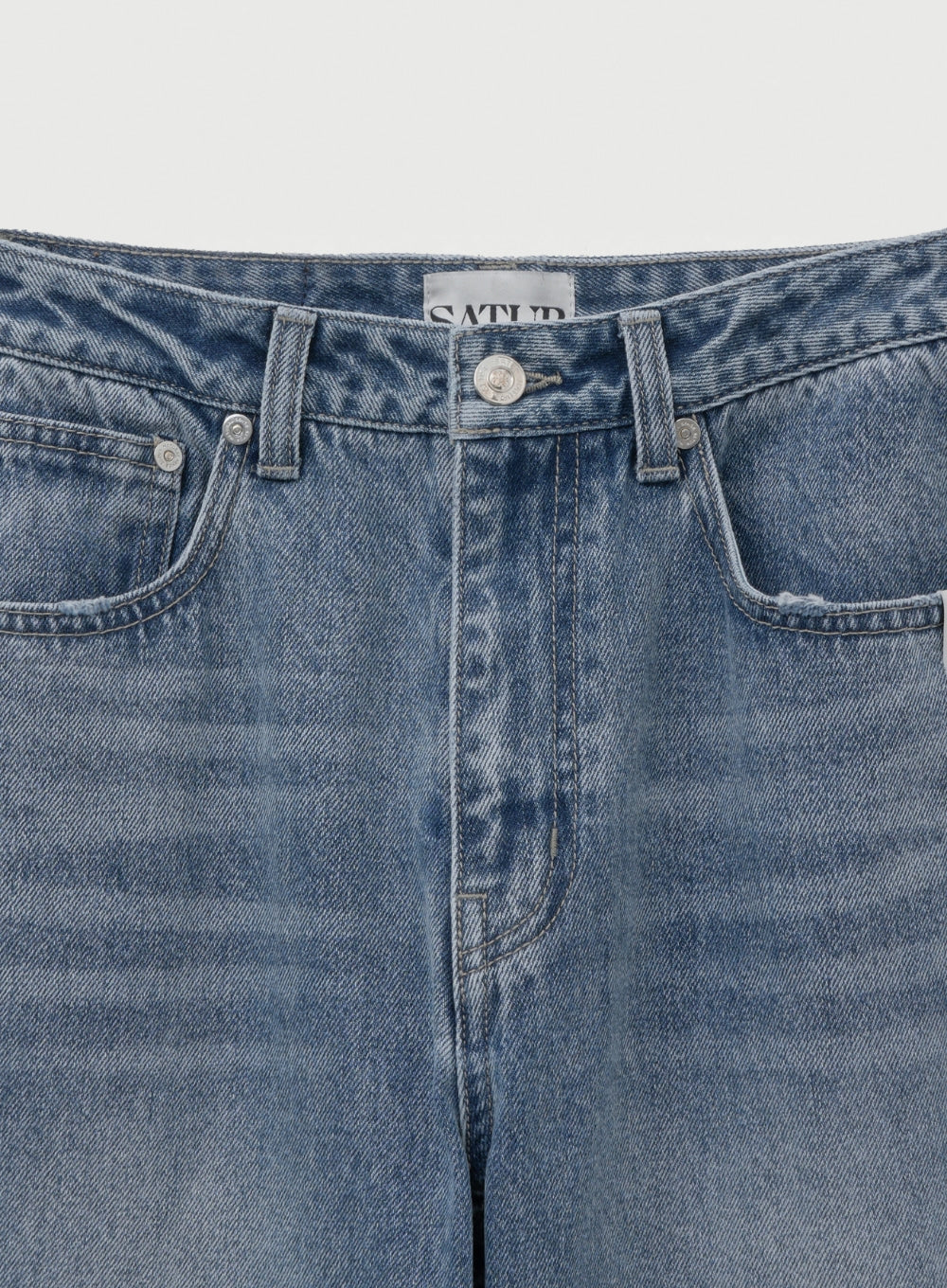 (W) Straight Semi Loose Fit Denim Pants