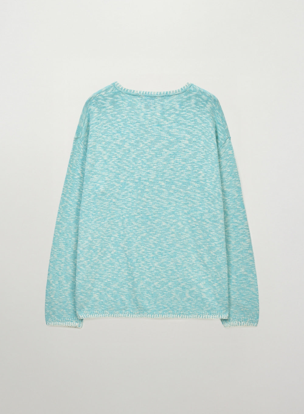 (U) Henly neck Two-Tone Mixed Knit
