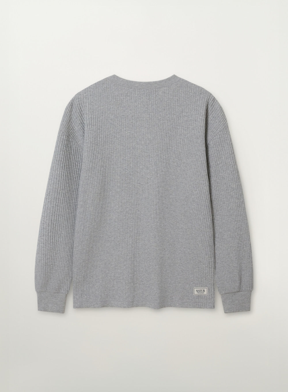 (U) Waffle Henley Neck Long Sleeve