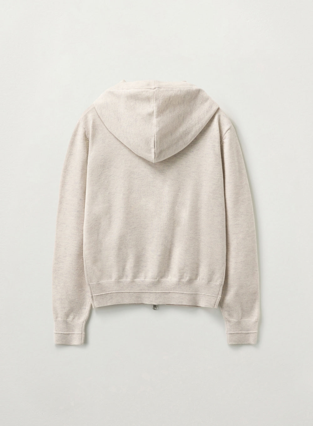 (W) Classic Knit Hood Zip-up