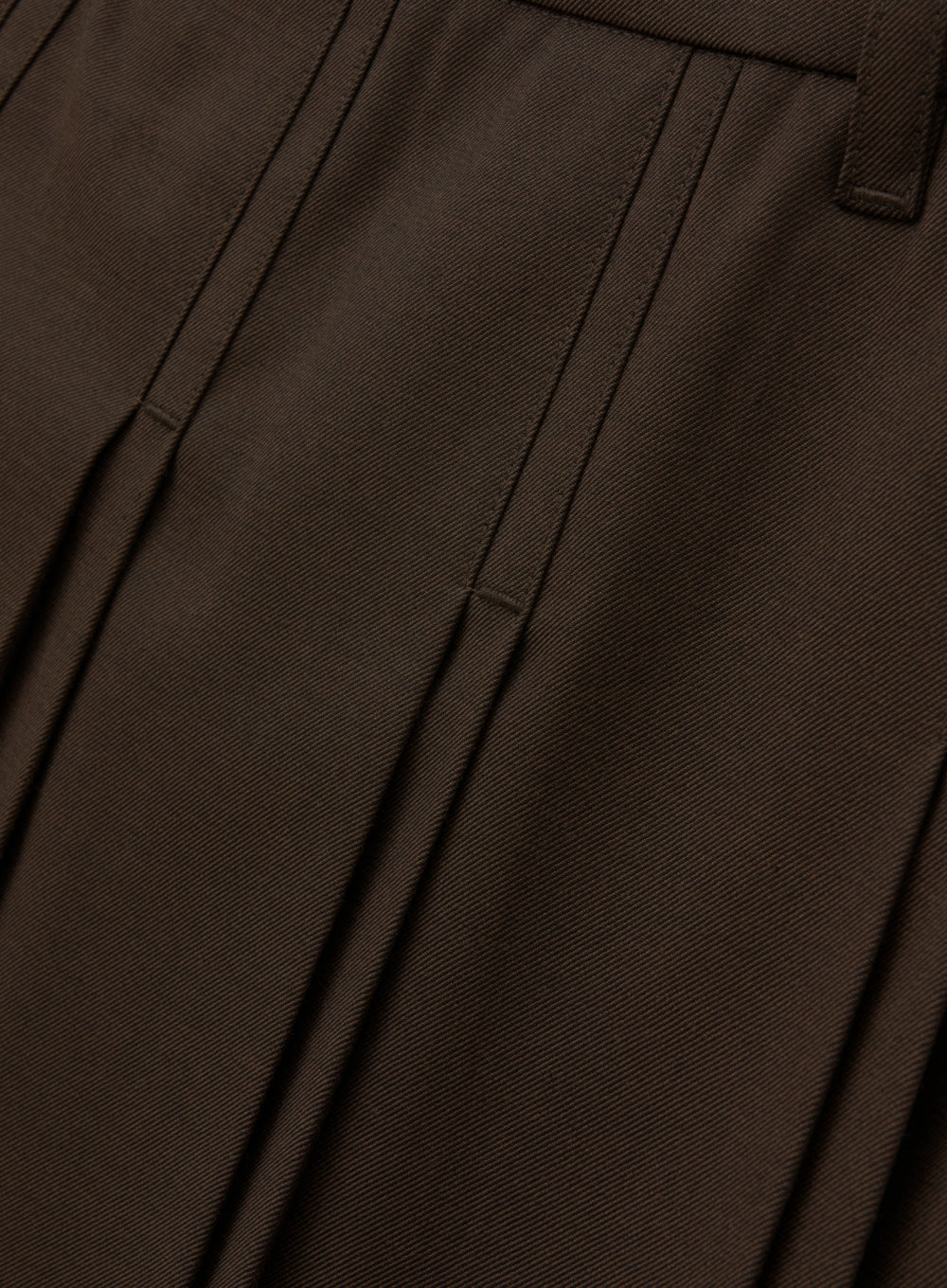 (W) Pleats Button Midi Skirt