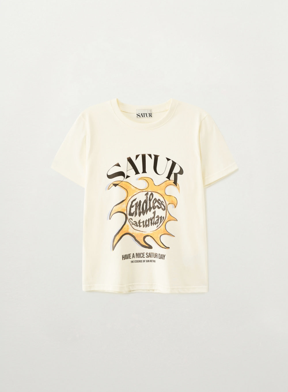 (W) Sun Retro Graphic T-Shirts