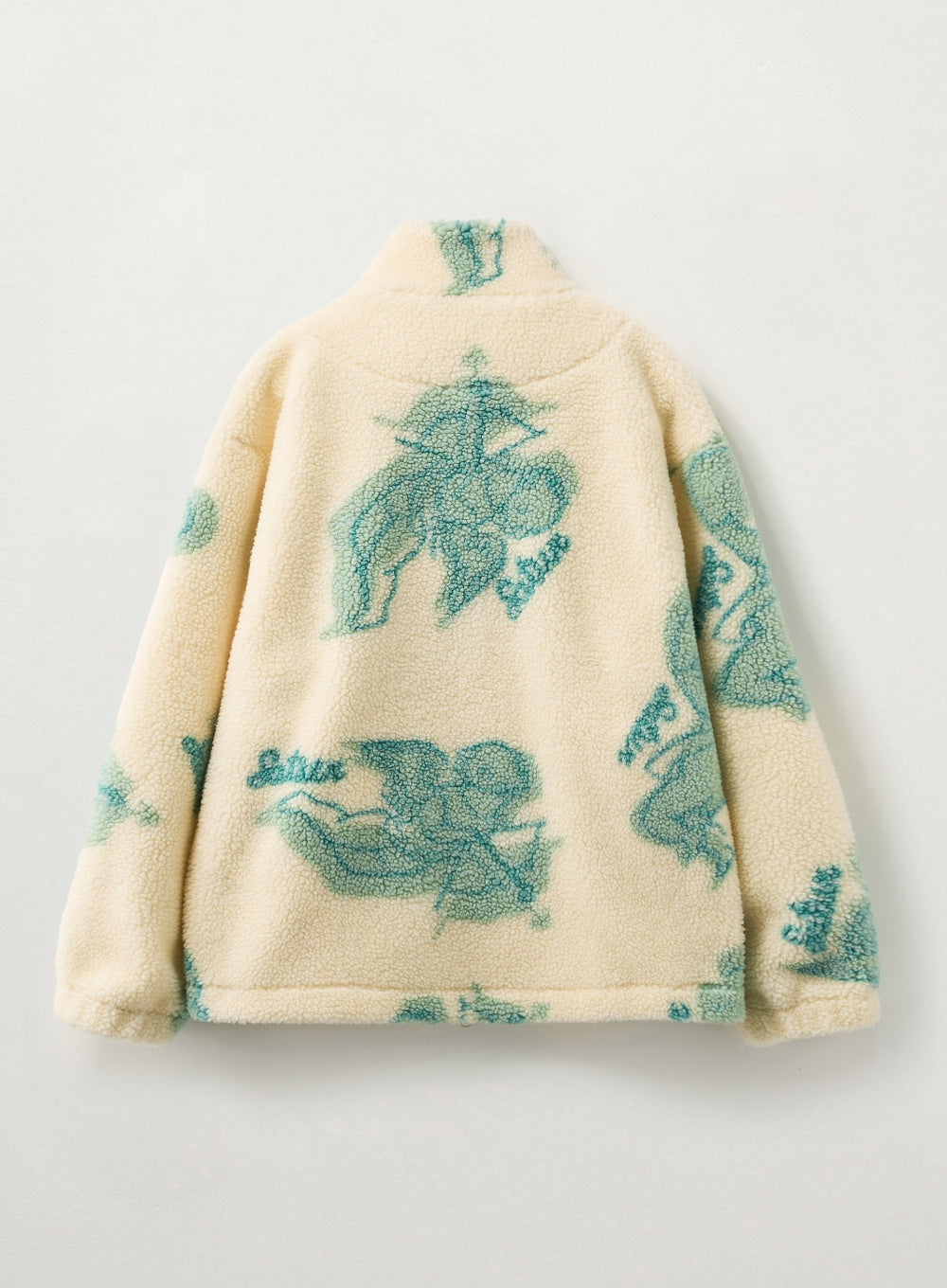 青色フリース寝袋 メープルリーフ刺繍 U) Angel Fleece Zip-up