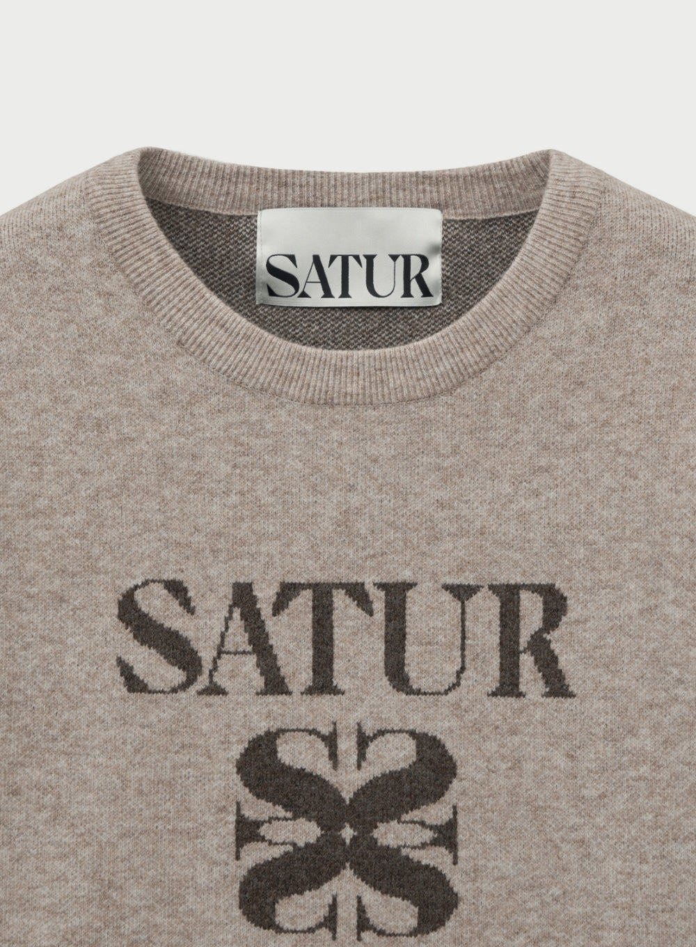 U) Basic Logo Jacquard Knit