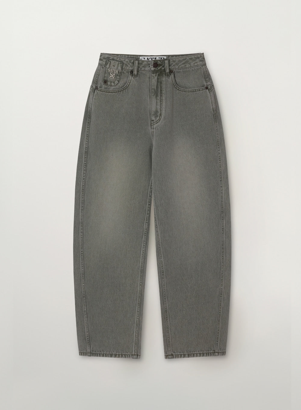 (W) Barrel Fit Color Denim Pants