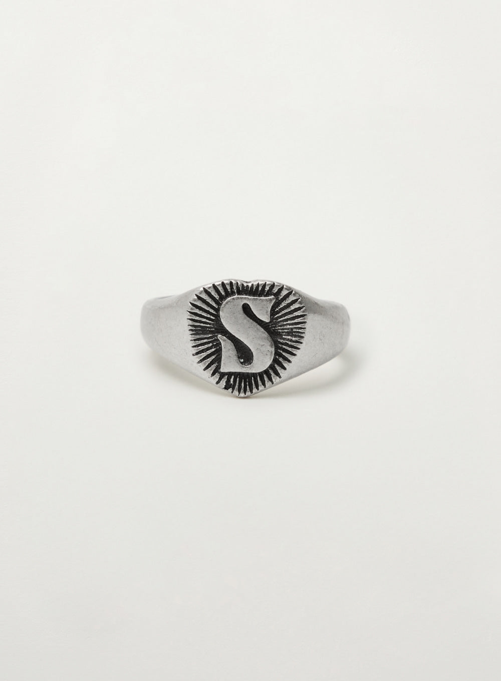 (U) S Logo Heart Signet Ring