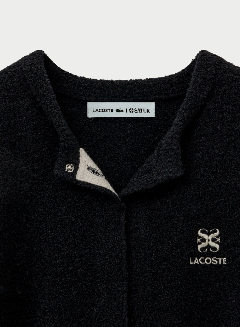 (W) Satur X Lacoste Single Button Crop Cardigan