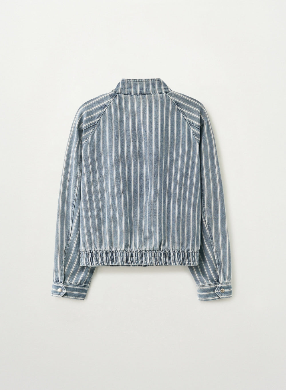 (W) Stripe Denim Harrington Jacket