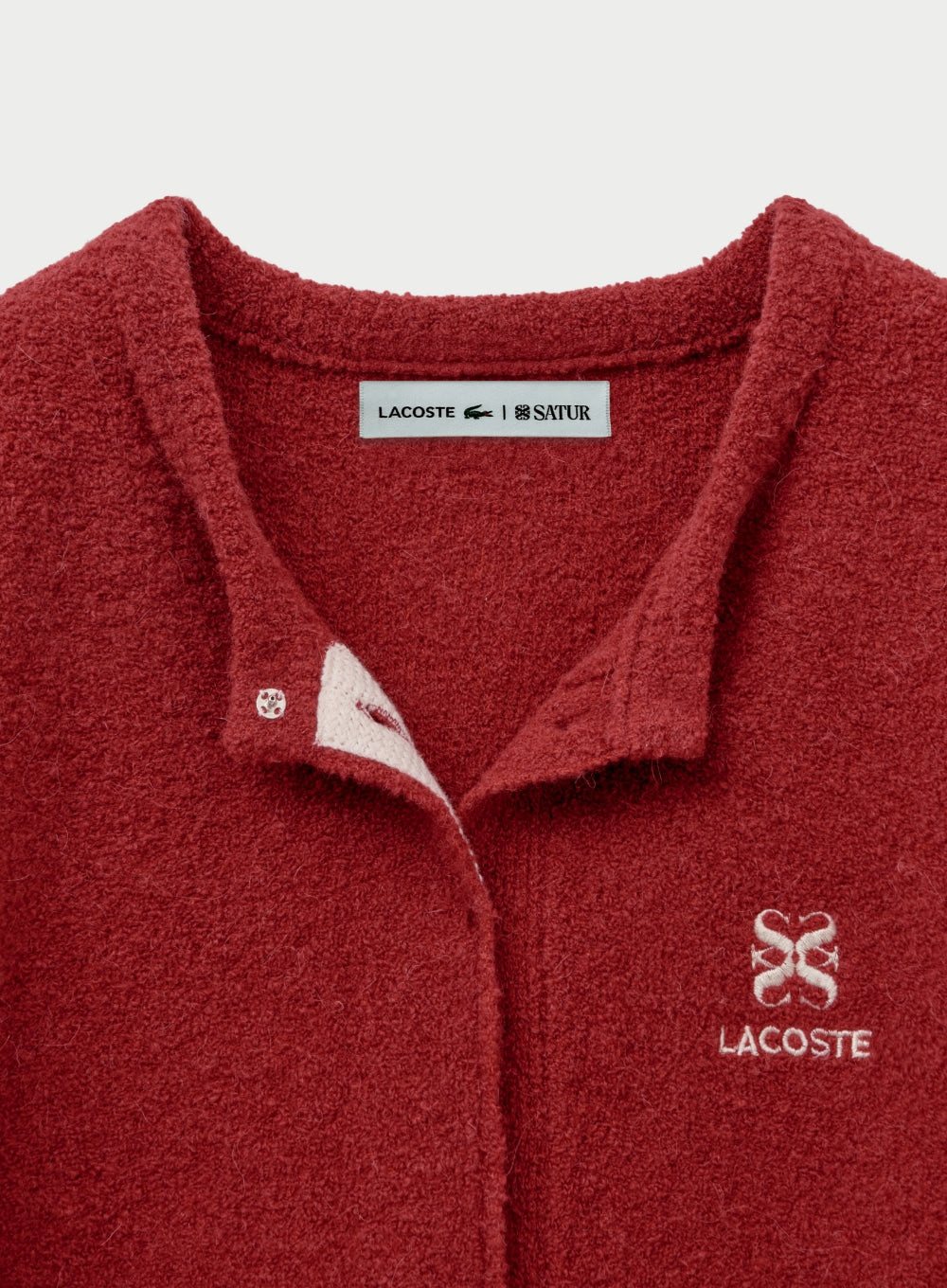 (W) Satur X Lacoste Single Button Crop Cardigan