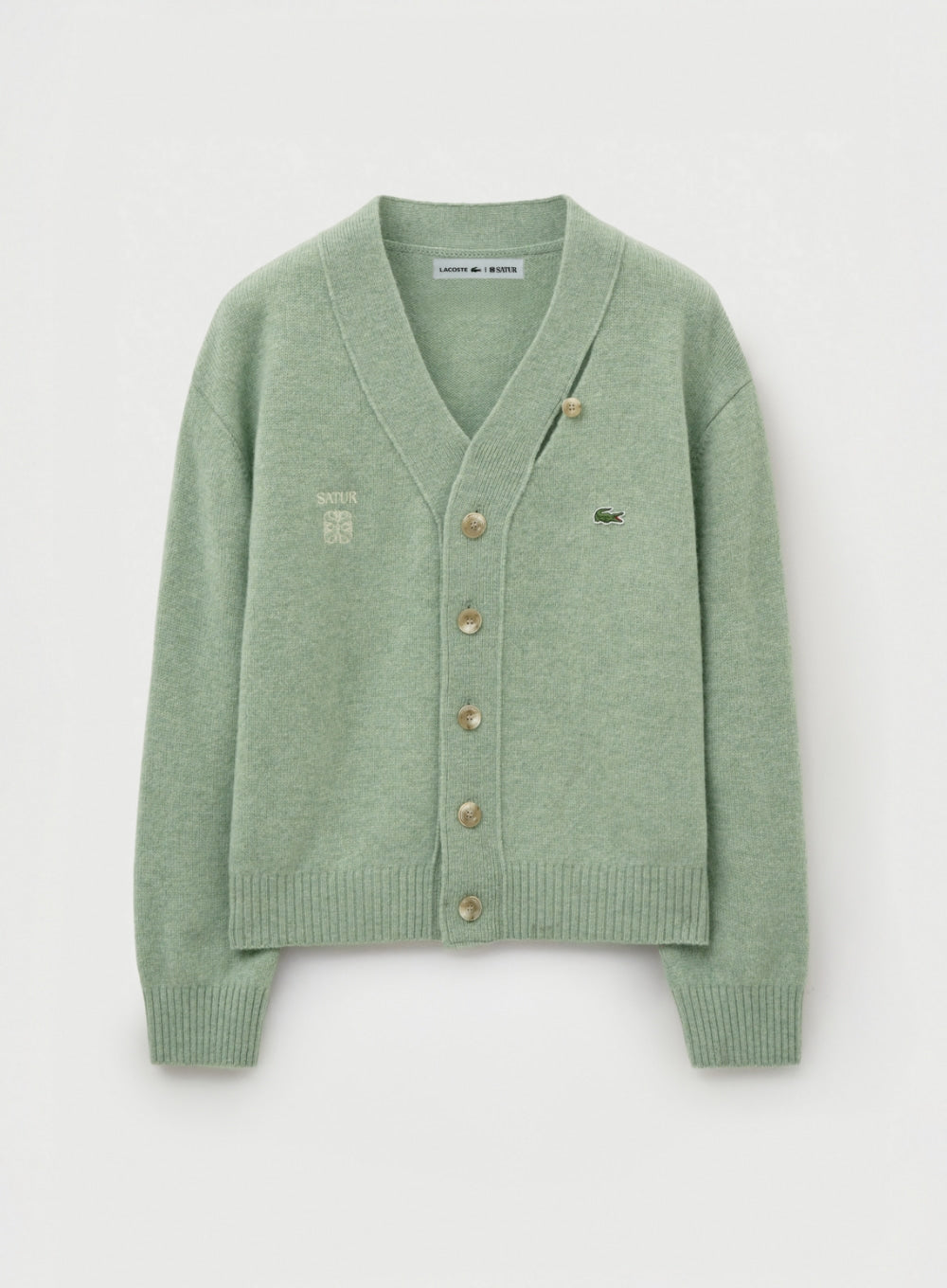 SATUR セター　カーディガン U) Satur X Lacoste Essen Knit Cardigan
