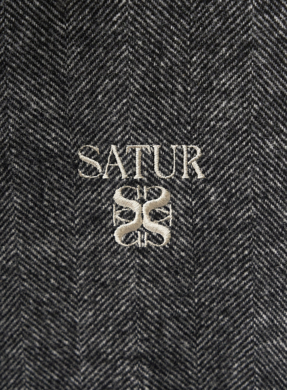 (M) Herringbone Wool Harrington Jacket