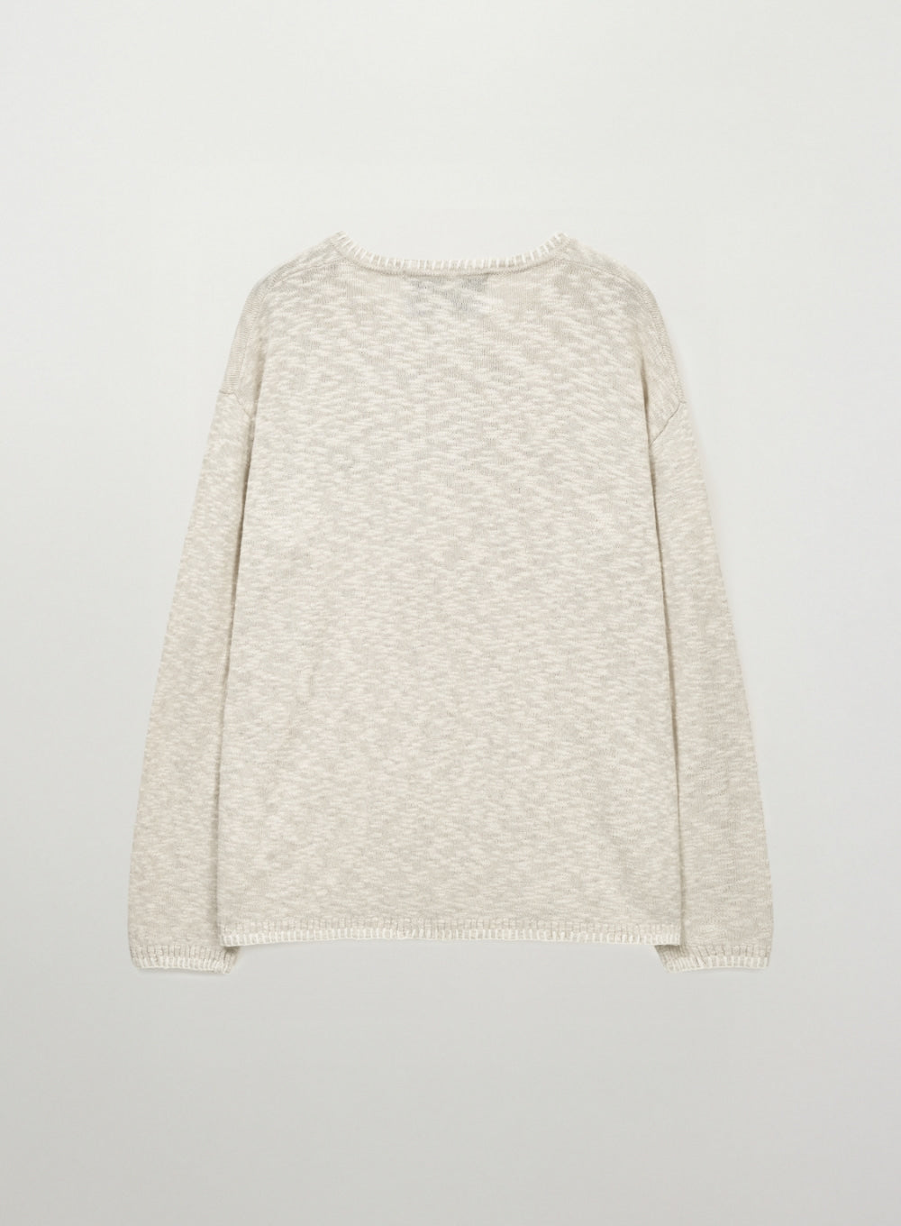 (U) Henly neck Two-Tone Mixed Knit