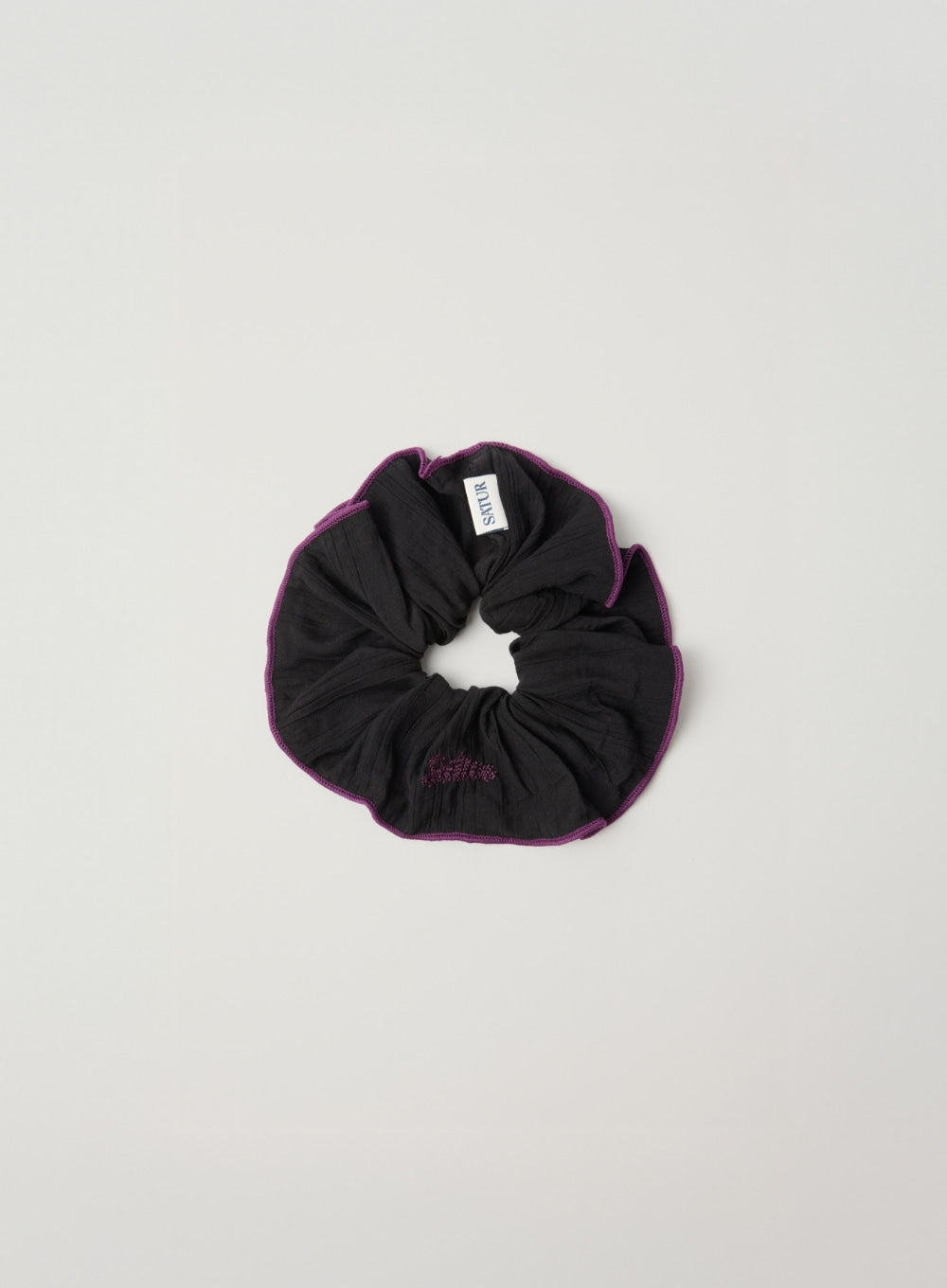 (W) Wrinkle Color-block Scrunch