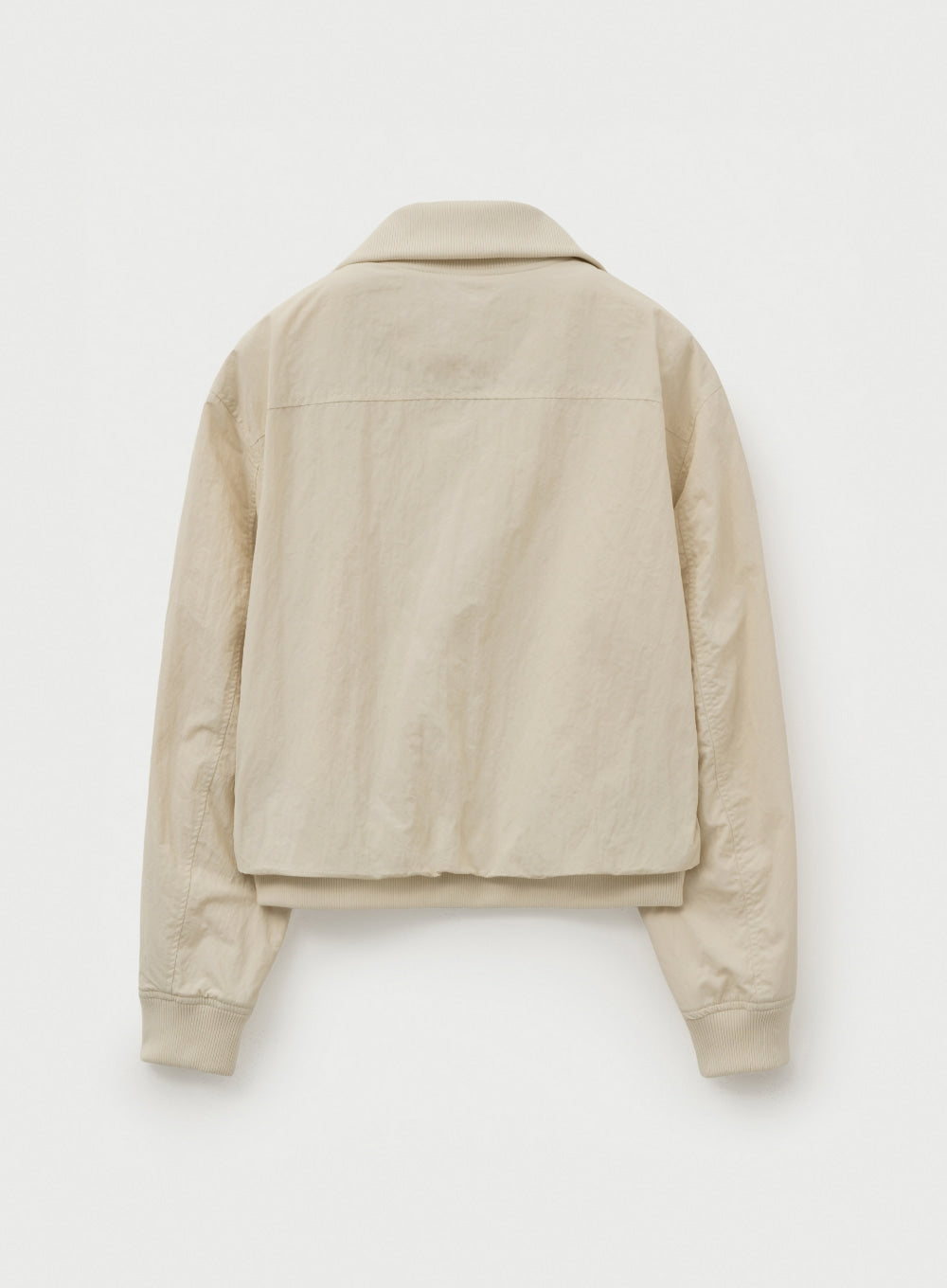 (W) Nylon Crop Bomber Jacket