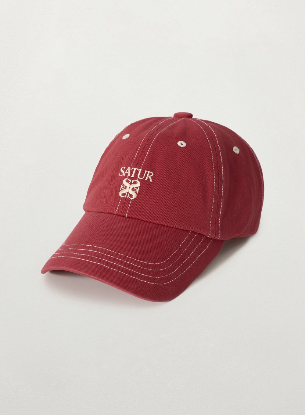 U) Contrast Color Stitch Dyed Ball Cap