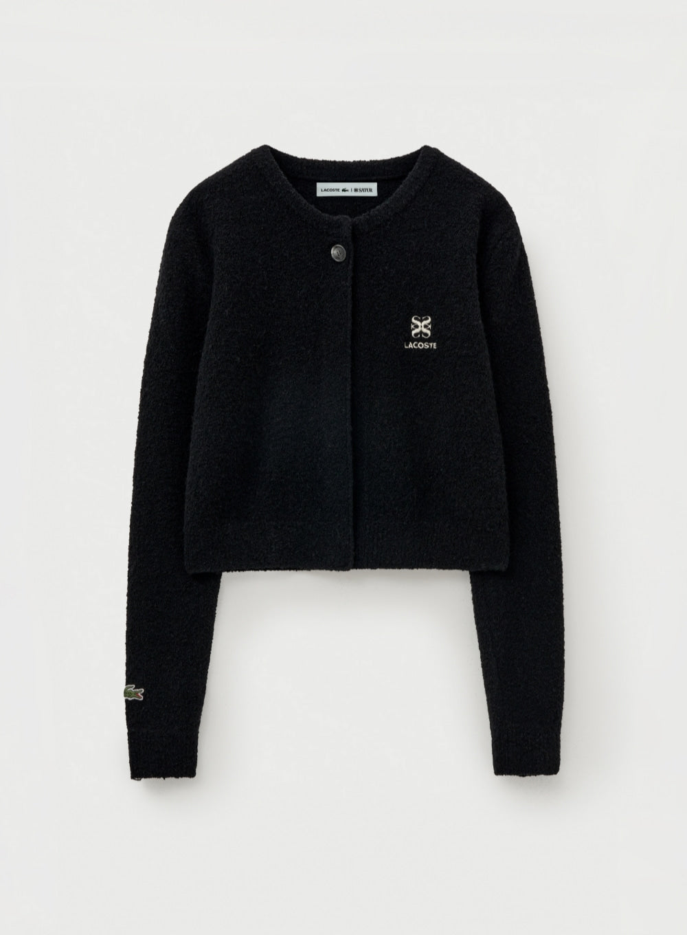 専用　　　　SATUR カーディガン 長袖 W) Satur X Lacoste Single Button Crop Cardigan