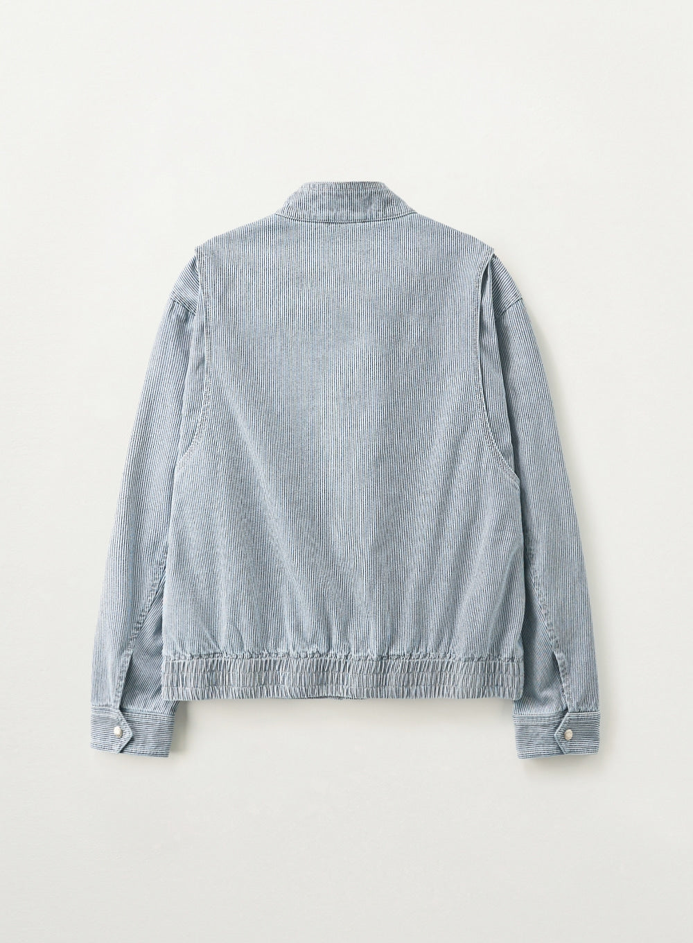 (M) Pin Stripe Denim Harrington Jacket