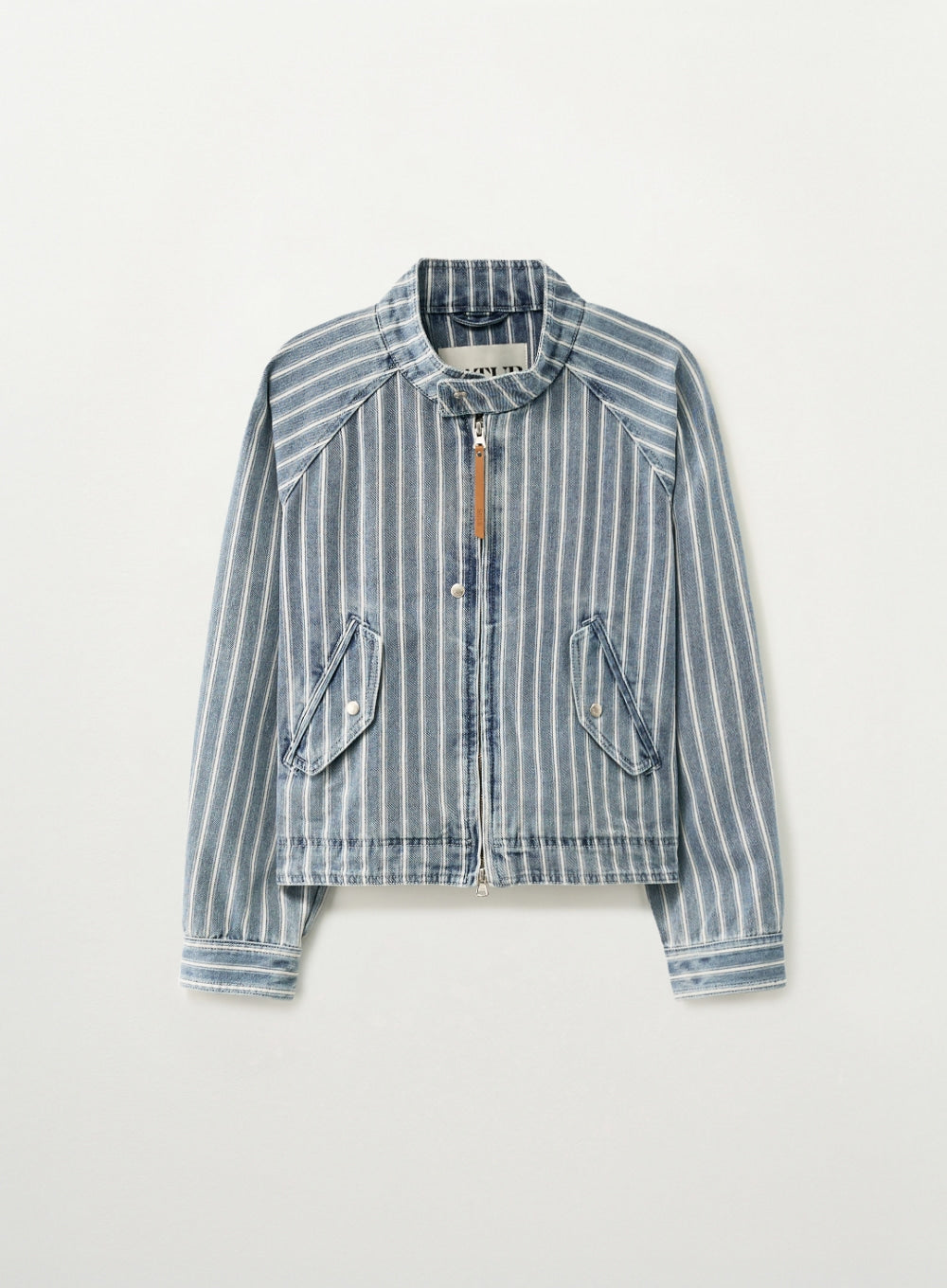 (W) Stripe Denim Harrington Jacket
