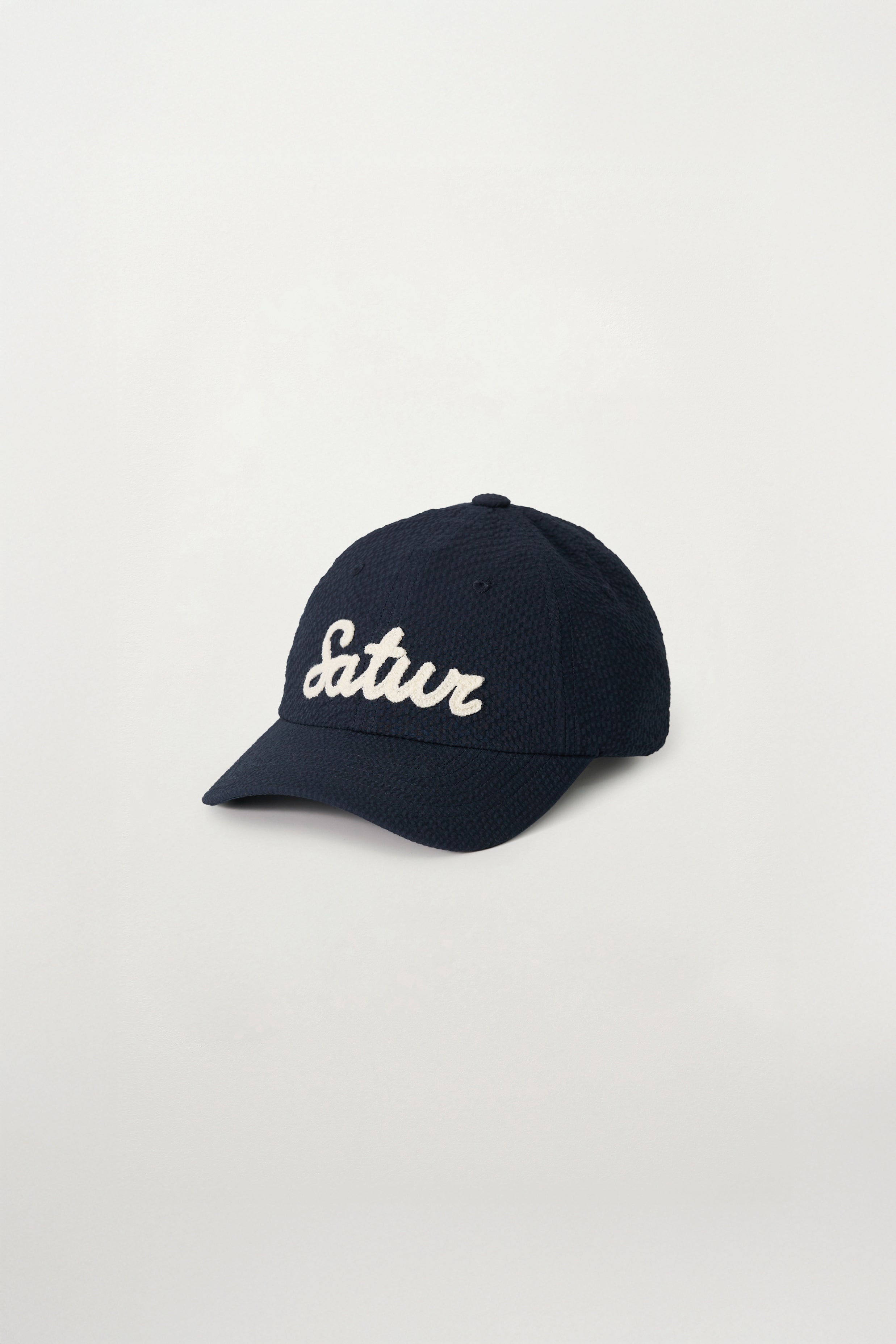 最終値下げ 新品タグ付 SATUR キャップ U) Seersucker Satur Logo Ball Cap